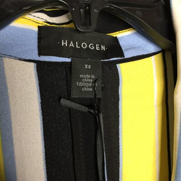 Halogen Soft Tie Waist Jacket Striped Pockets Lucinda extra small career XS - Picture 5 of 6